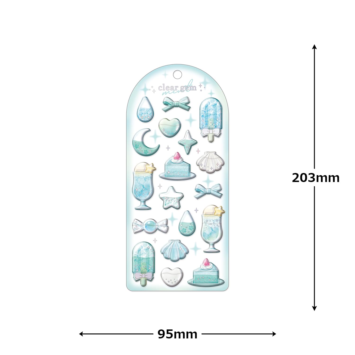 Amazon.co.jp: クーリア シール クリアジェムステッカー ミント 91201