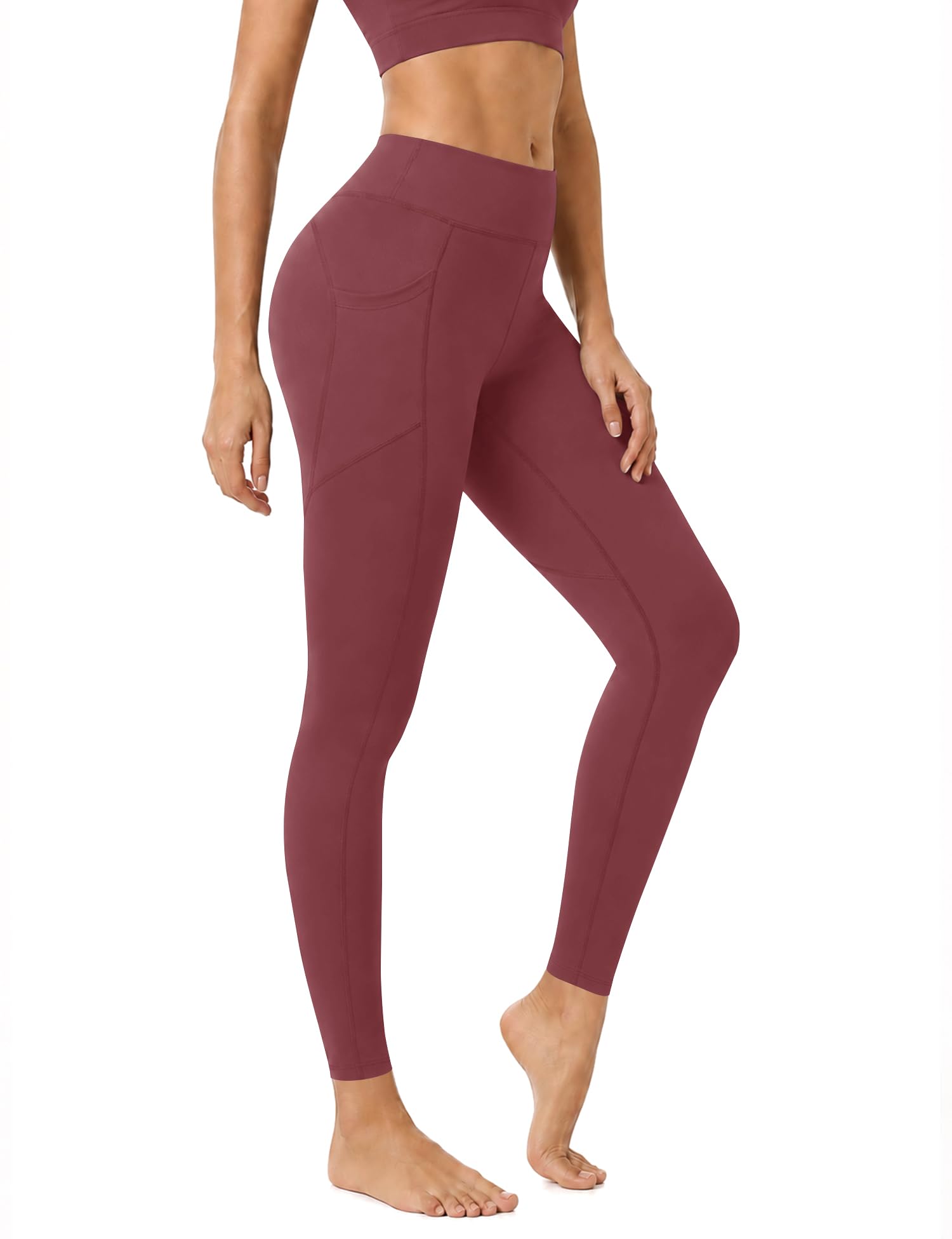 Kistore Damen Trainings Yogahose High Waist Po-Lifting Leggings für Lauf XL | Leggings mit Taschen Damen,Sportkleidung Frauen,Trainingsleggings Damen,Fitnessleggings