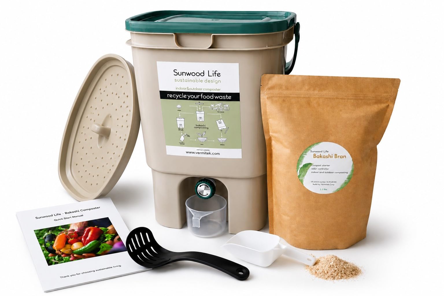 Indoor Bokashi Composter Starter Kit