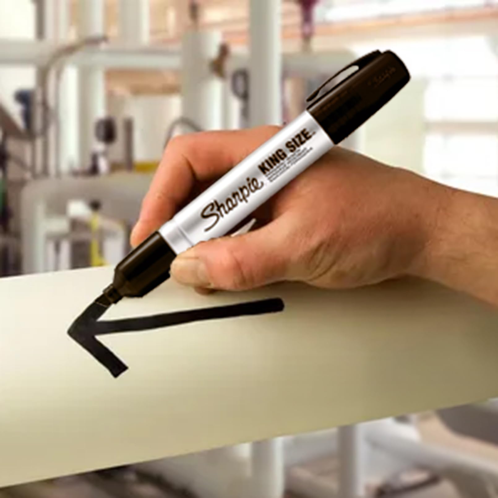Sharpie King Chisel Marker Sharpie® Chisel Tip Permanent Marker, Black ...