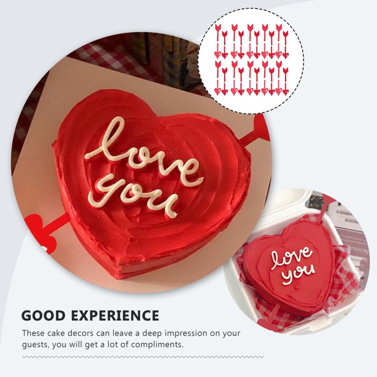 TOYANDONA 4 Set Squisiti Topper Per Cupcake A Forma Di Cuore Decorazioni Per Torte Per Feste Di Compleanno 20 Pezzi * 4