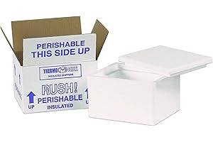 BOX USA Corrugated Carton Insulated White Shipping Box Set