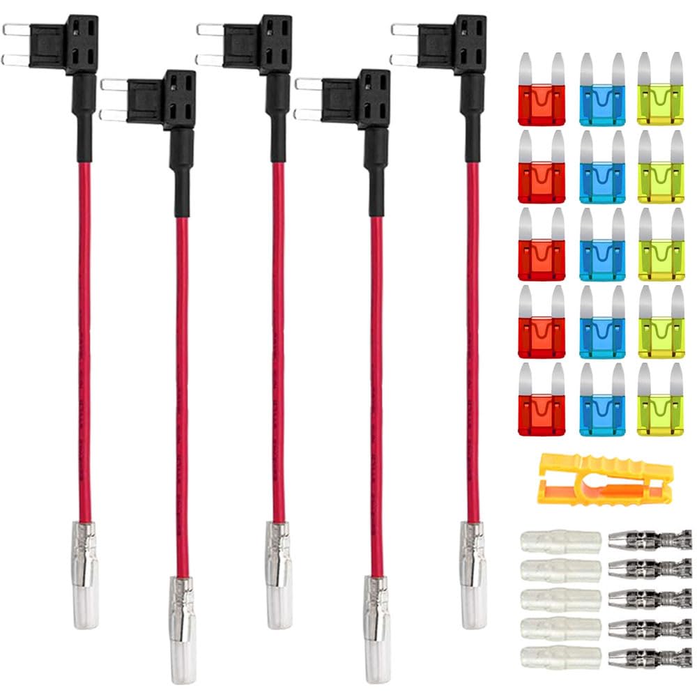 2 -Add A Circuit Fuse Tap Piggy Back MINI Blade Fuse Holder ATM APM 12v 24v Volt | UK