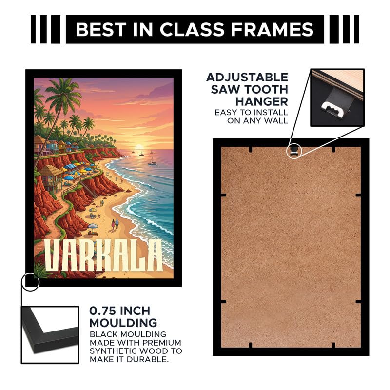 Image of CodersParadise Framed Wall Poster (12x18 Inch) | Inspirational Quote Wall Art | Minimalist Motivational Home Decor for Living Room & Office | Ready-to-Hang Display Frame (Varkala)