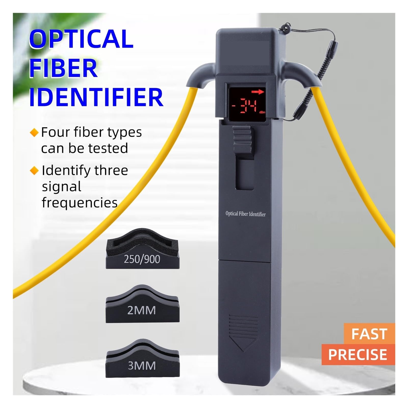 Identificador De Fibra Óptica, Cable Óptico, Identificación Orientación, Detector Potencia, Probador Dirección Señal