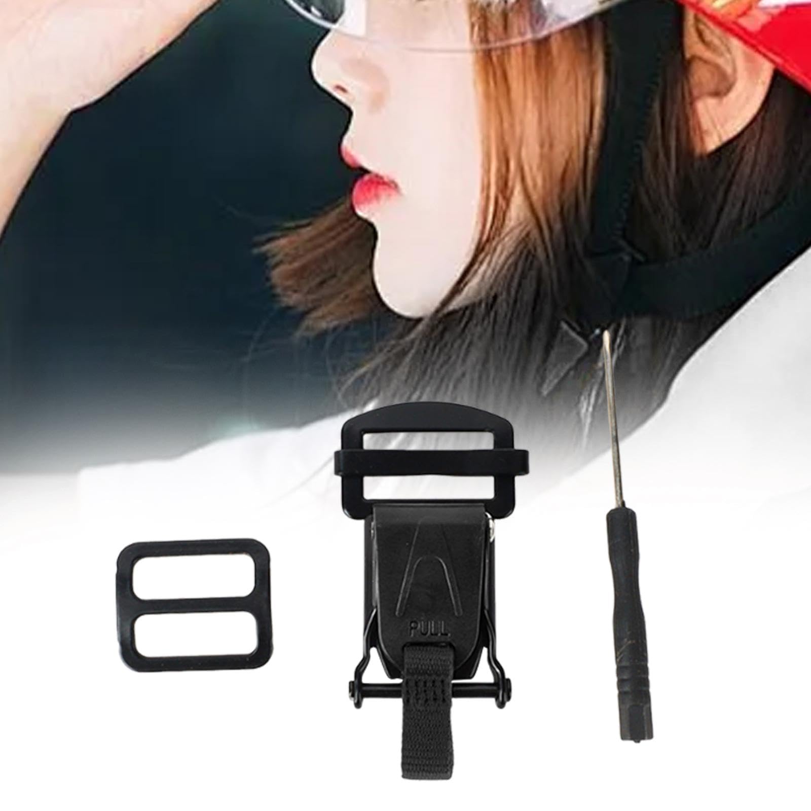 Kit di Ricambio per Fibbia a Sgancio Rapido per Casco (4 Pezzi). Chiusure a Sgancio Rapido Facili Da Installare. Robusto Adattatore Universale per Sot, 4 pezzi