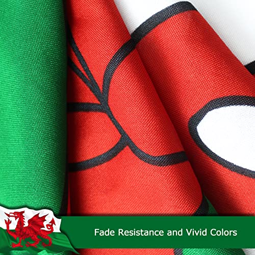 Drapeau du Pays de Galles en polyester robuste 400D résistant