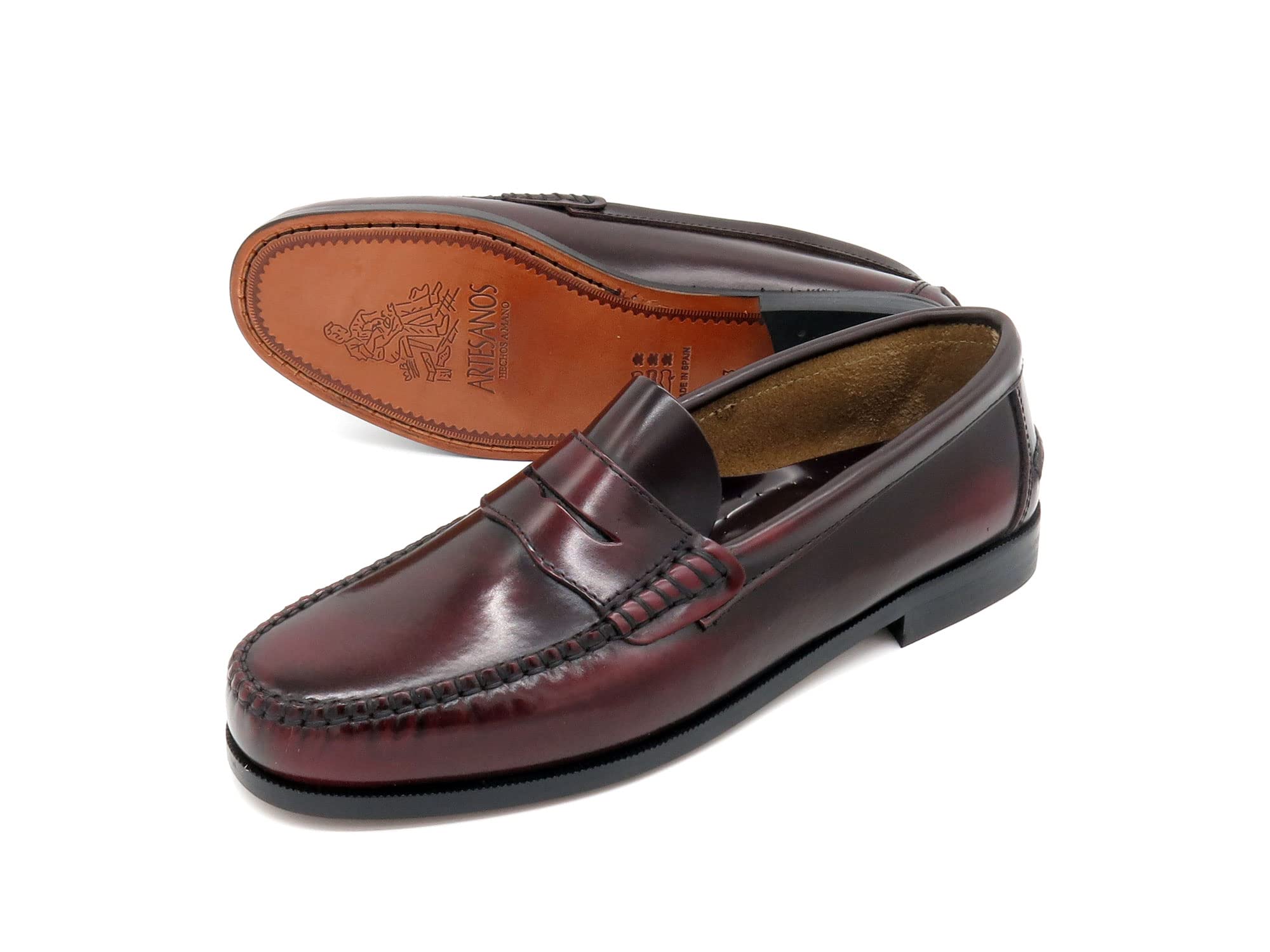 Herren Slipper Business Schuhe Ledersohle Rahmengenäht Premium Penny Loafer