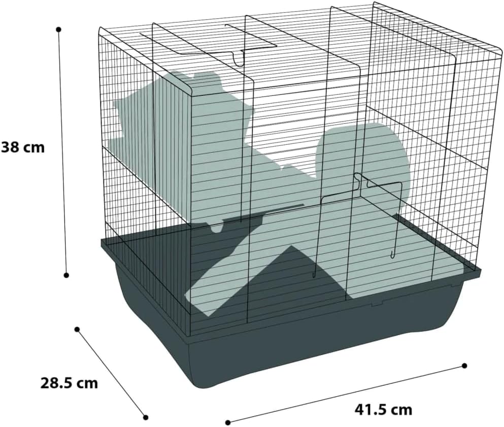 Flamingo 210122 Ham Enzo 2 Piece Cage 41.5 x 28.5 x 48.5 cm