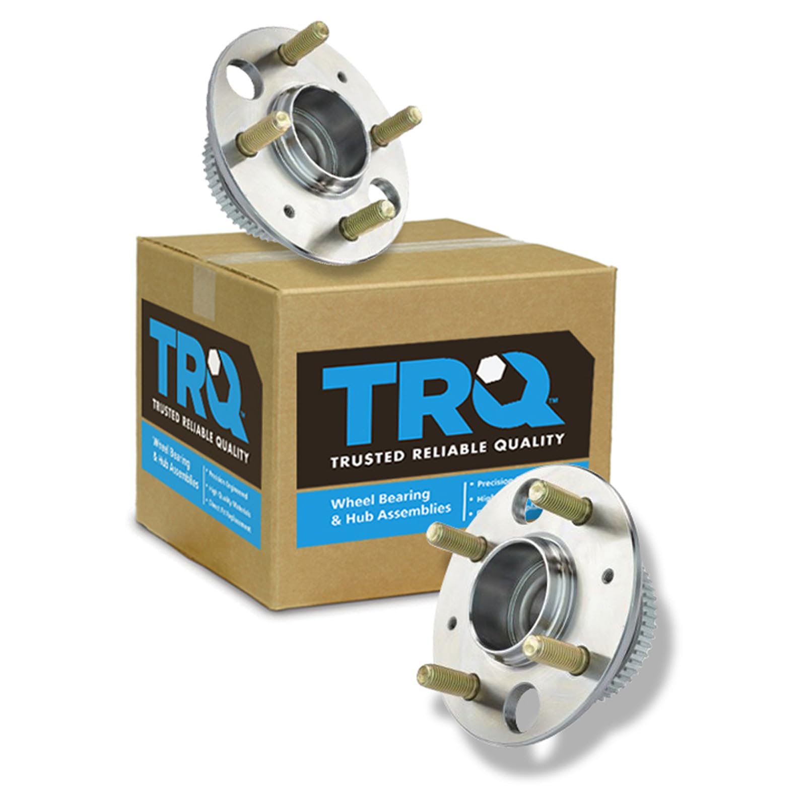 TRQ Rear Wheel Bearing and Hub Assembly Set 2 Piece