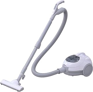 [山善] 掃除機 紙パック式 キャニスター コード式 クリーナー 軽量 手元スイッチ エアータービンブラシ お手入れ簡単 伸縮パイプ付き ホワイト ZKC-T300(W)