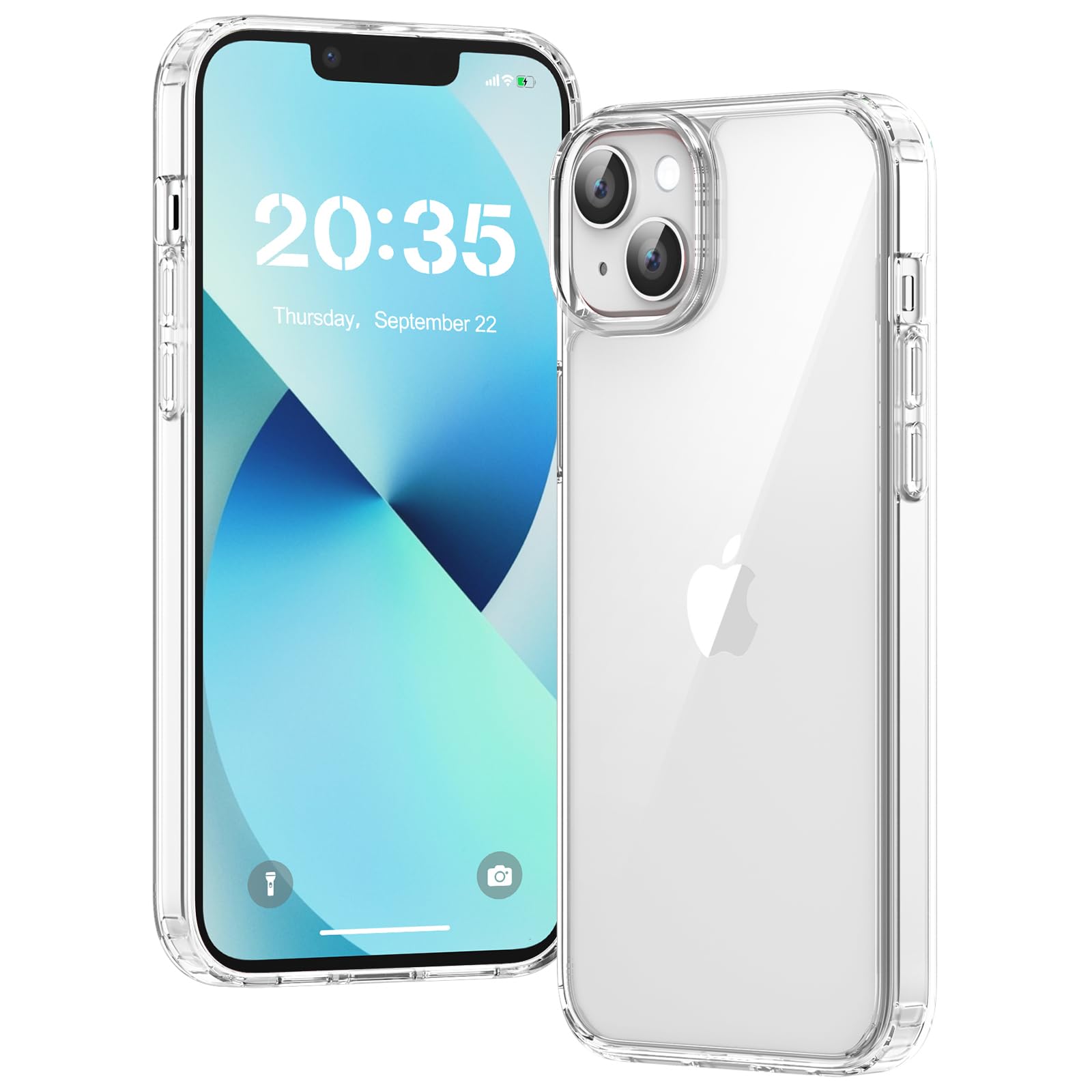 Voyahülle Hülle für iPhone 13 Hülle, Anti-Vergilbung Transparent Handyhülle Stoß