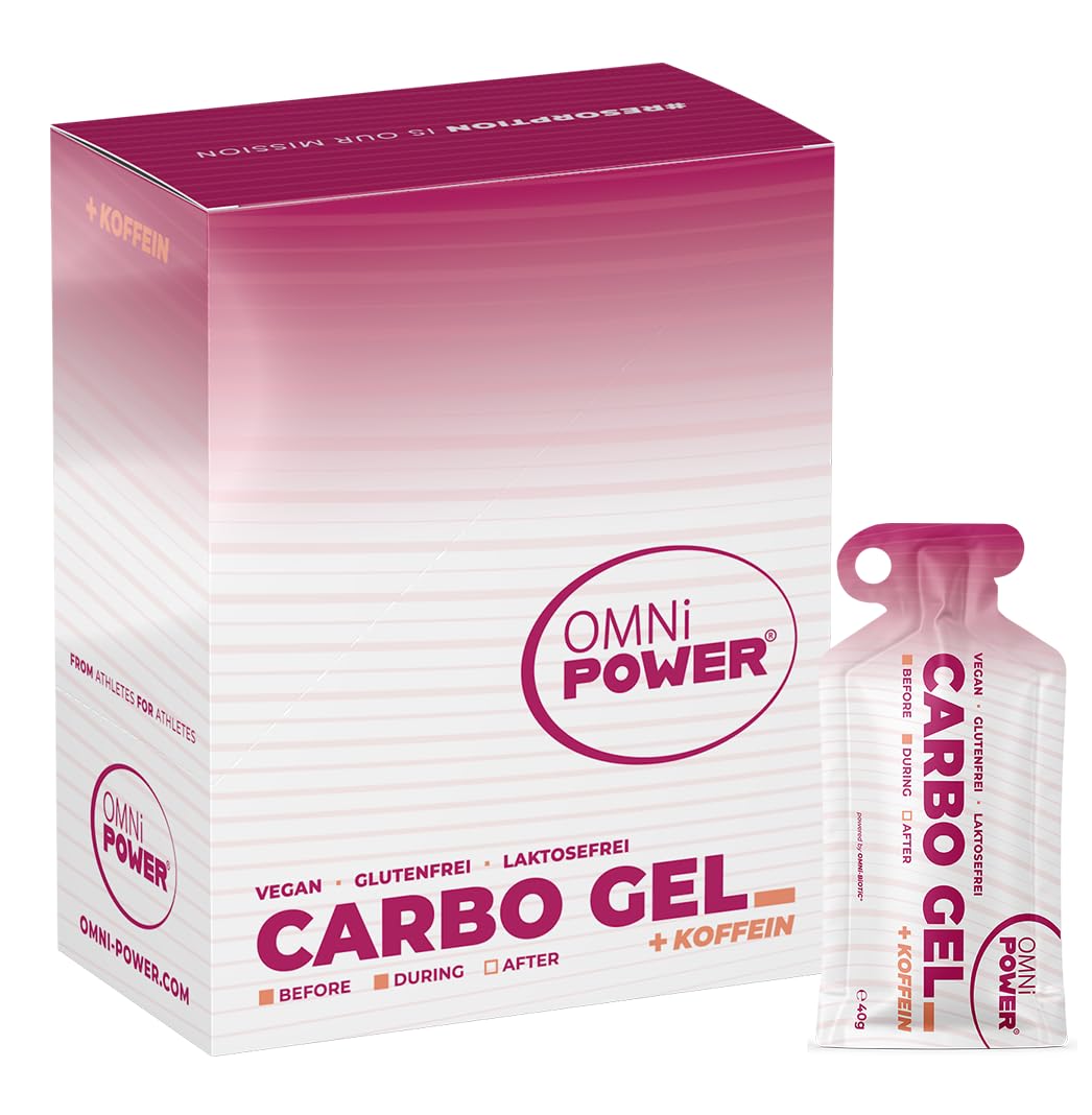 Carbo Gel (12er Pack) | Energygel für schnelle und einfache Energie | Mit 100 mg Koffein | Innovative gelartige Textur | Geschmacksneutral | Vegan | 12 x 40 g Gel