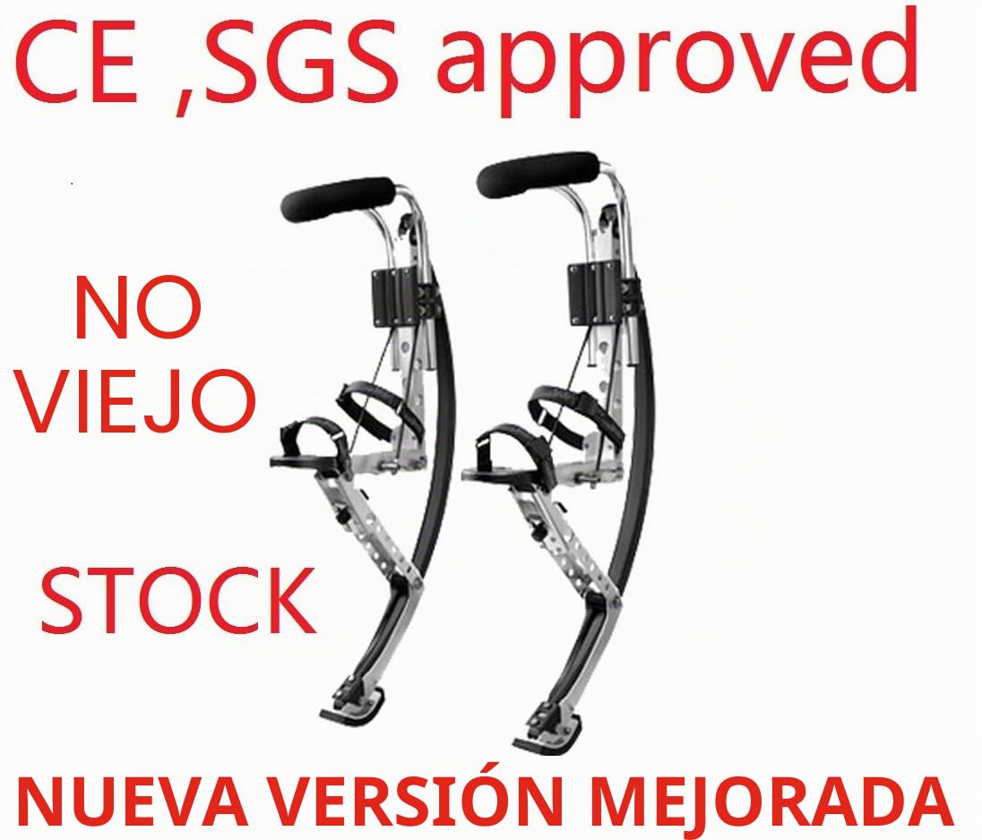 Skyrunner - Zapatillas de canguro para adultos, para ejercicios de fitness (90-110 kg), color negro