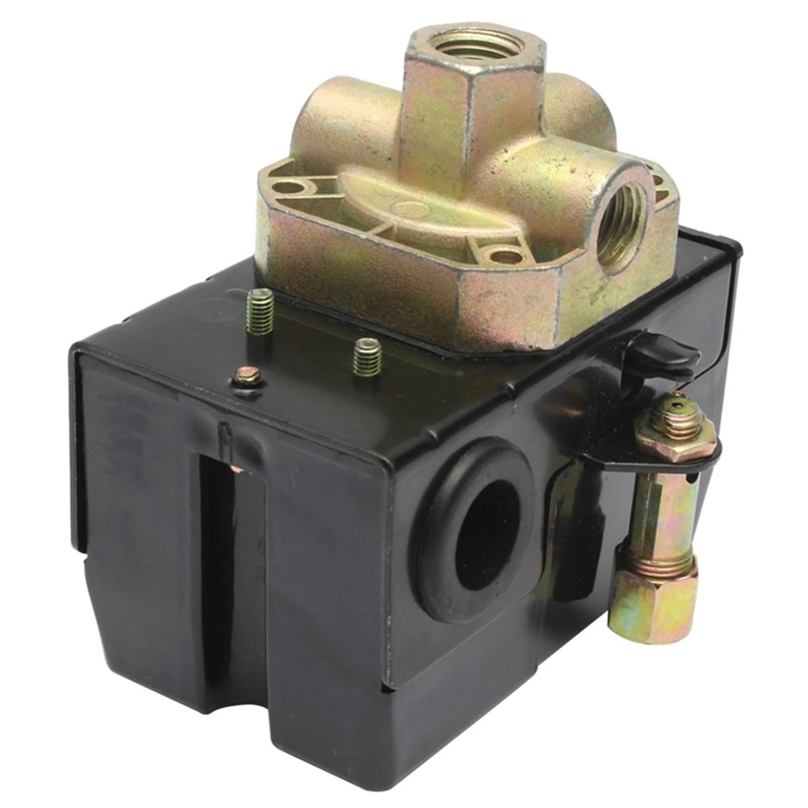 Pressostat compresseur d'air robuste 26 A valve à 4 voies de couleur noire pack de 2