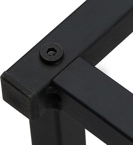 Miniatura 9 de GIA Taburete cuadrado de metal sin respaldo de 30 pulgadas con cojín de terciopelo marrón, negro, juego de 1