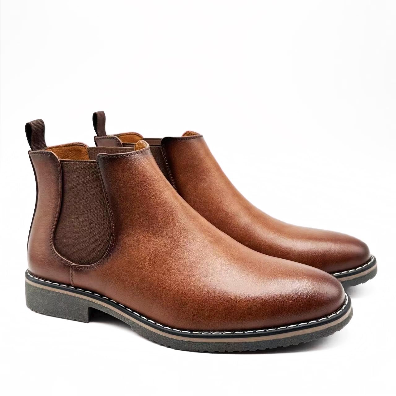 Finishing & Sewing Bottines Chelsea pour homme, Smart Casual à enfiler