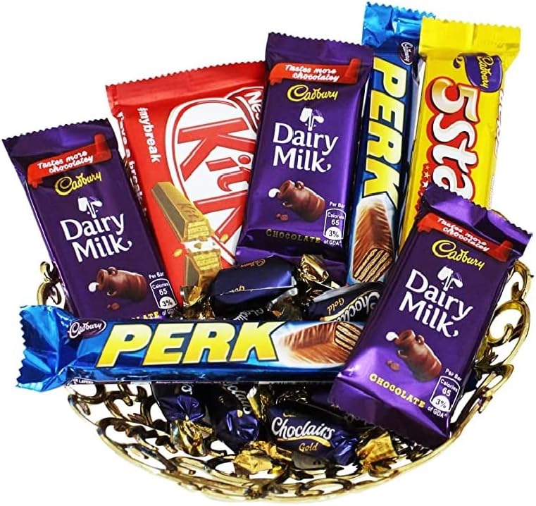 SFU E Com Chocolate Hamper with Lovely Tray | Gift for Holi, Rakhi, Diwali, Anniversary, Birthday, Christmas, Valentine, Her, Him | Assorted Chocolate Gift | 001
