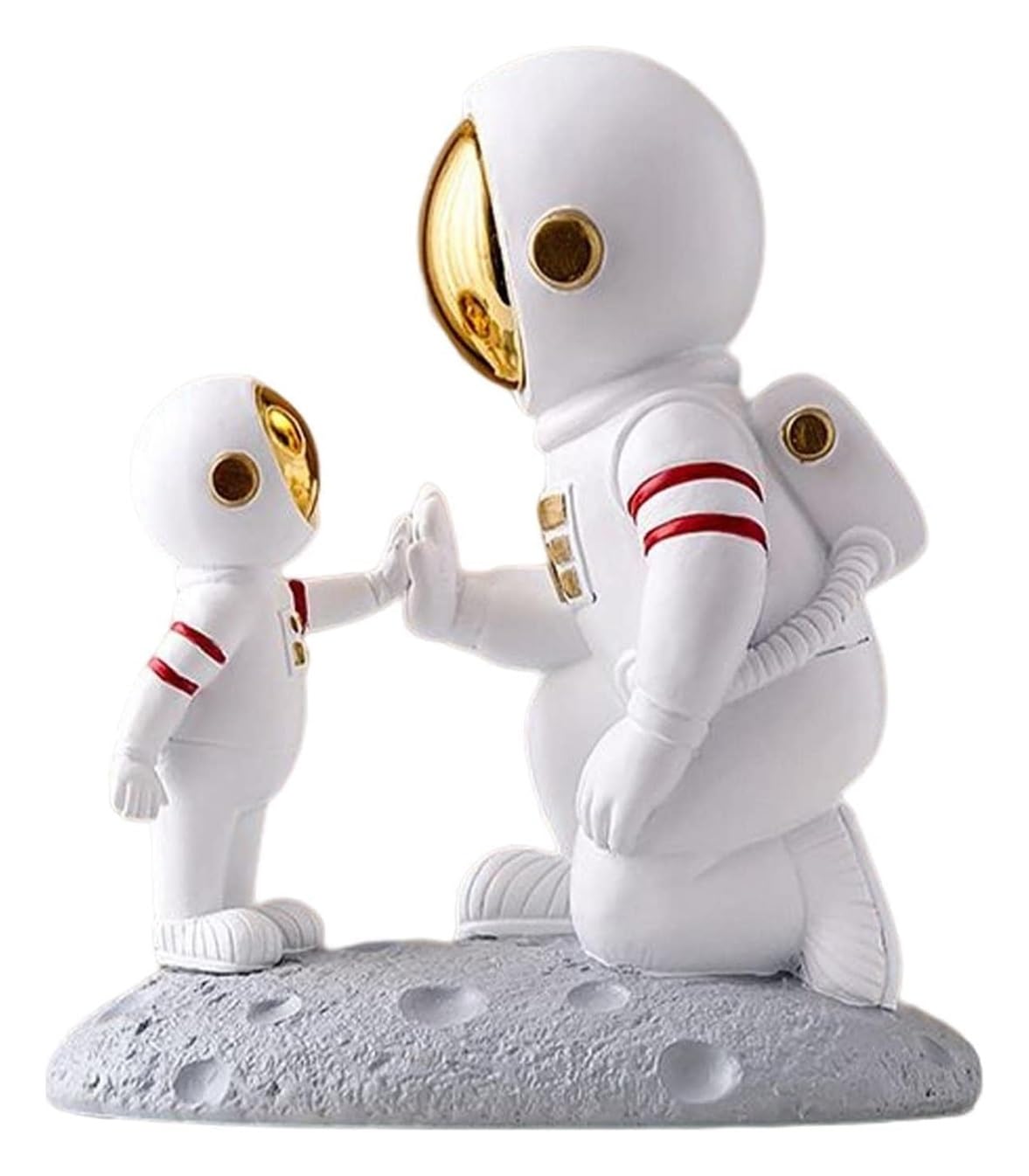 KUKUUU Estatua de arte, regalos coleccionables, escultura de astronauta, figura de padre e hijo, estatua de astronauta, centros de mesa de escritorio para dormitorio, estantería, decoración de oficina