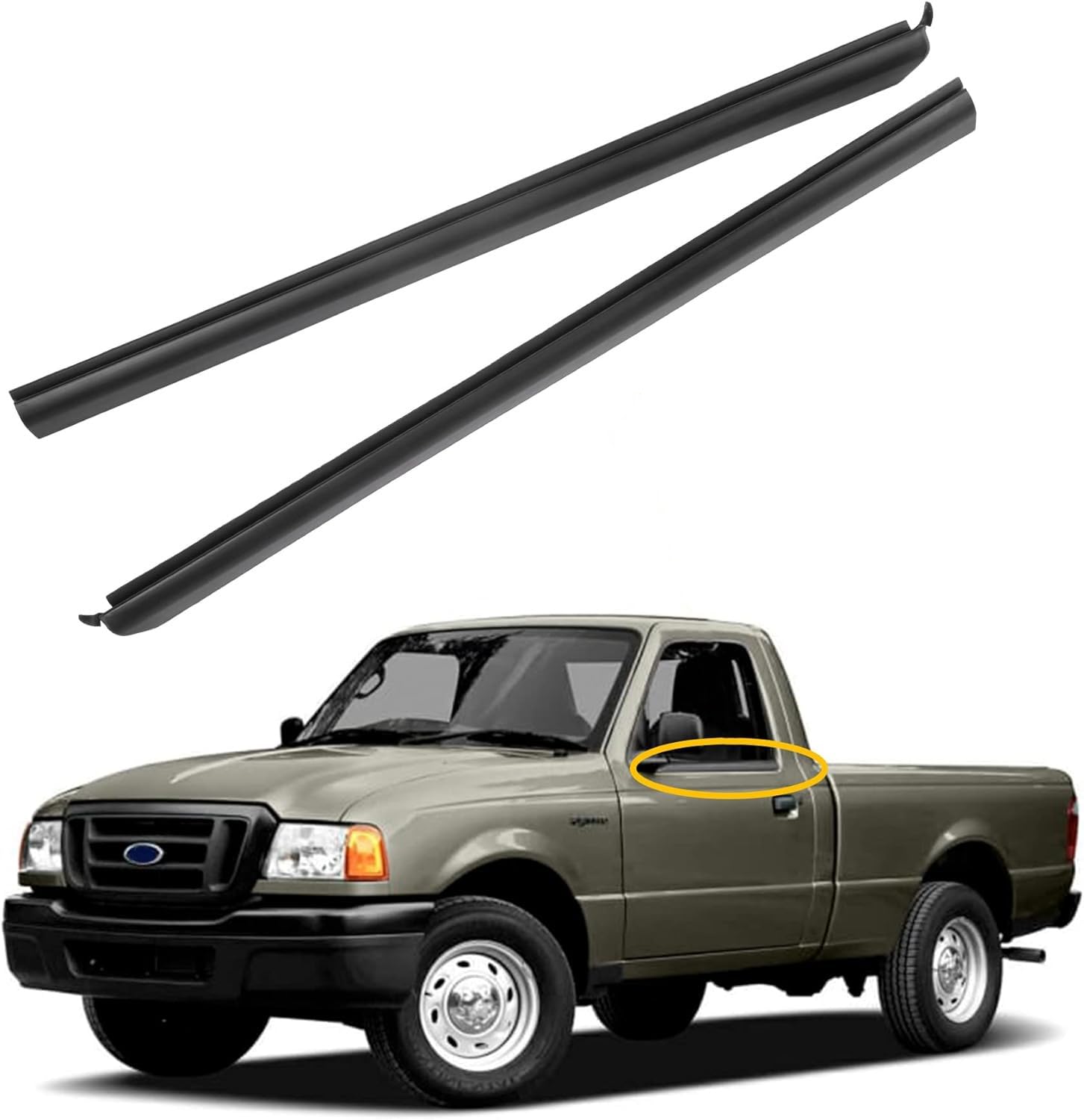 Window Trim Seal, Fit for 1999-2011 Ford Ranger, Door Weather Stripping
