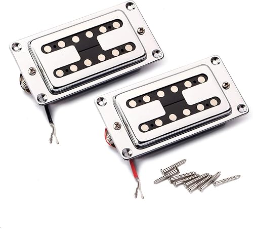 Pastillas de guitarra de doble bobina, pastillas Humbucker estilo H cuello y puente pastillas para guitarra eléctrica bajo de repuesto (GMC42)