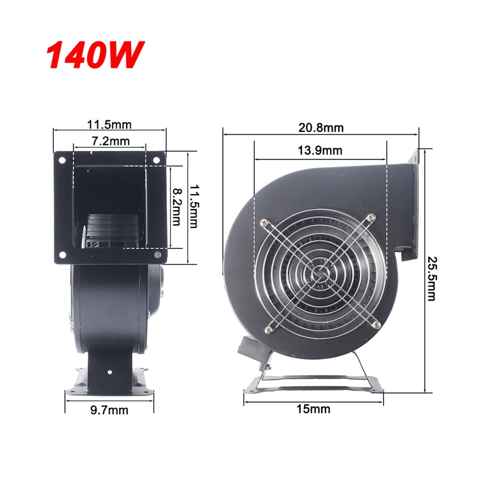Ventilatore centrifugo 130FLJ5 120W 150FLJ17 140W Nuovo piccolo ventilatore elettrico di scarico della polvere Modello gonfiabile Ventilatore centrifugo Ventilatore ad aria Sposta rapidamente grandi v