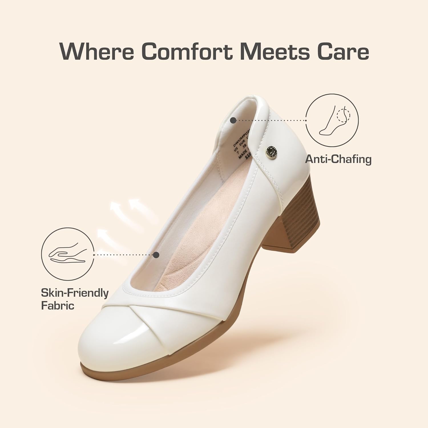 DREAM PAIRS Women's Pumps Low Chunky Block Closed Toe Shoes Work Comfortable Heels Round Toe Dress - Image 9