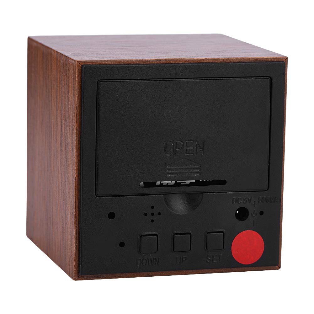 Leiser Holz-Wecker, Nachttisch, LED-Digitalanzeige, Großes Display, Nicht Tickender Wecker, Batteriebetrieben, Intelligent, Niedlich, Schlummerfunktion, Schlafzimmer, Wohnzimmer