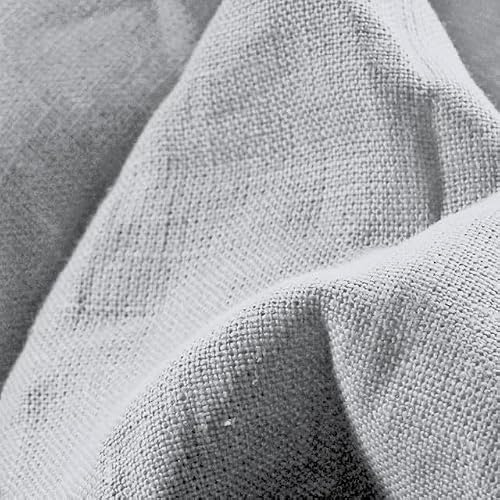 G Street Fabrics, Pure Linen, 58" Wide, Fabric by The Yard, 100% Linen, Perfect for Lightweight Shirts, Pants and Dresses, Classic Grey, 5 Yards
