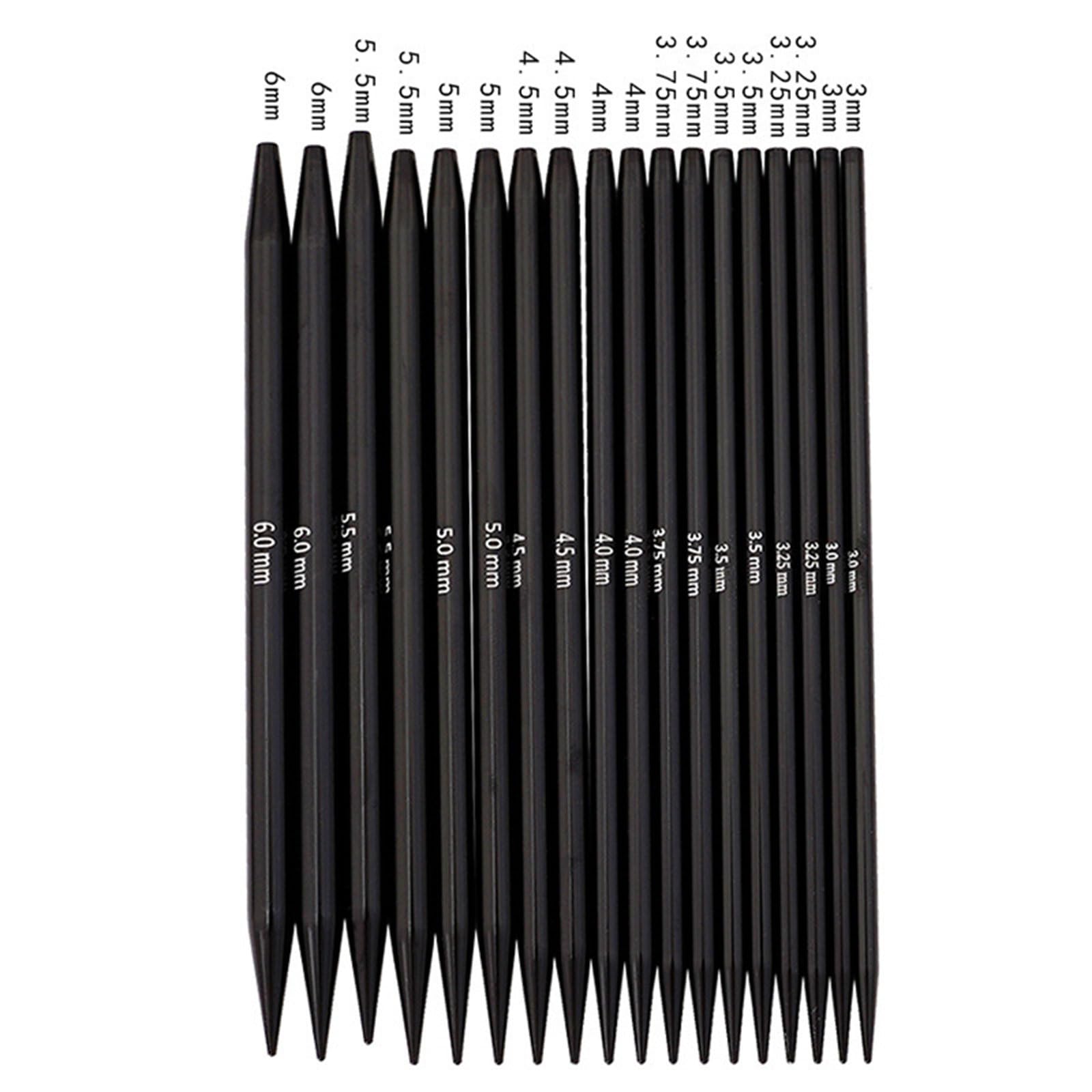 9 Paar austauschbare Stricknadeln, 3, 0 mm–6, 0 mm, Aluminium Rundstricknadeln mit Zubehör, austauschbare Rundstricknadeln