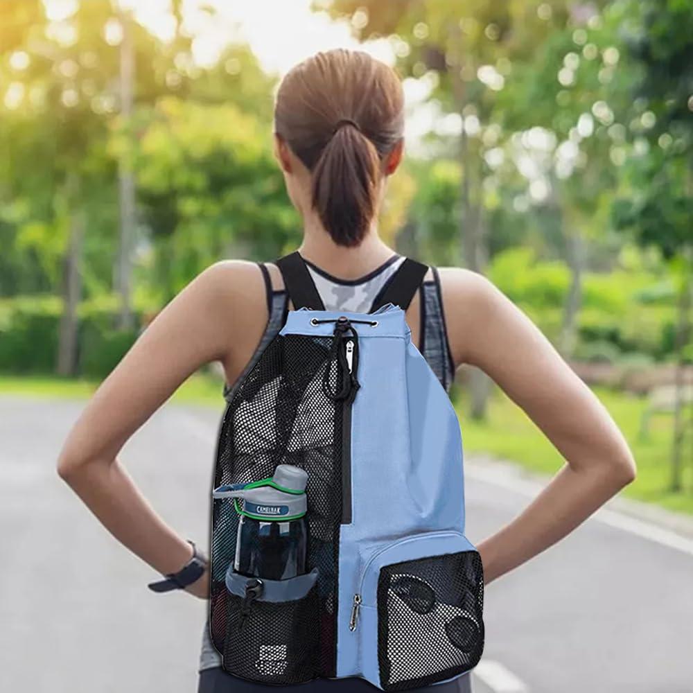 YGCHEN Bolsa de Natación de Malla, Mochila Deportiva Multiusos, Bolsa de Piscina Secado Rápido, Ideal para Piscina, Playa, Gimnasio (Hombre, Mujer)