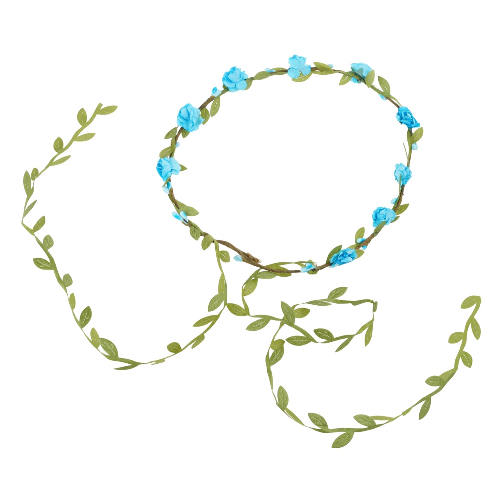 MICFENY Natural Paper Floral Wreath Hair Crowns Safe Hair Styling Headwear For Adult Music Festival Costume Headpiece