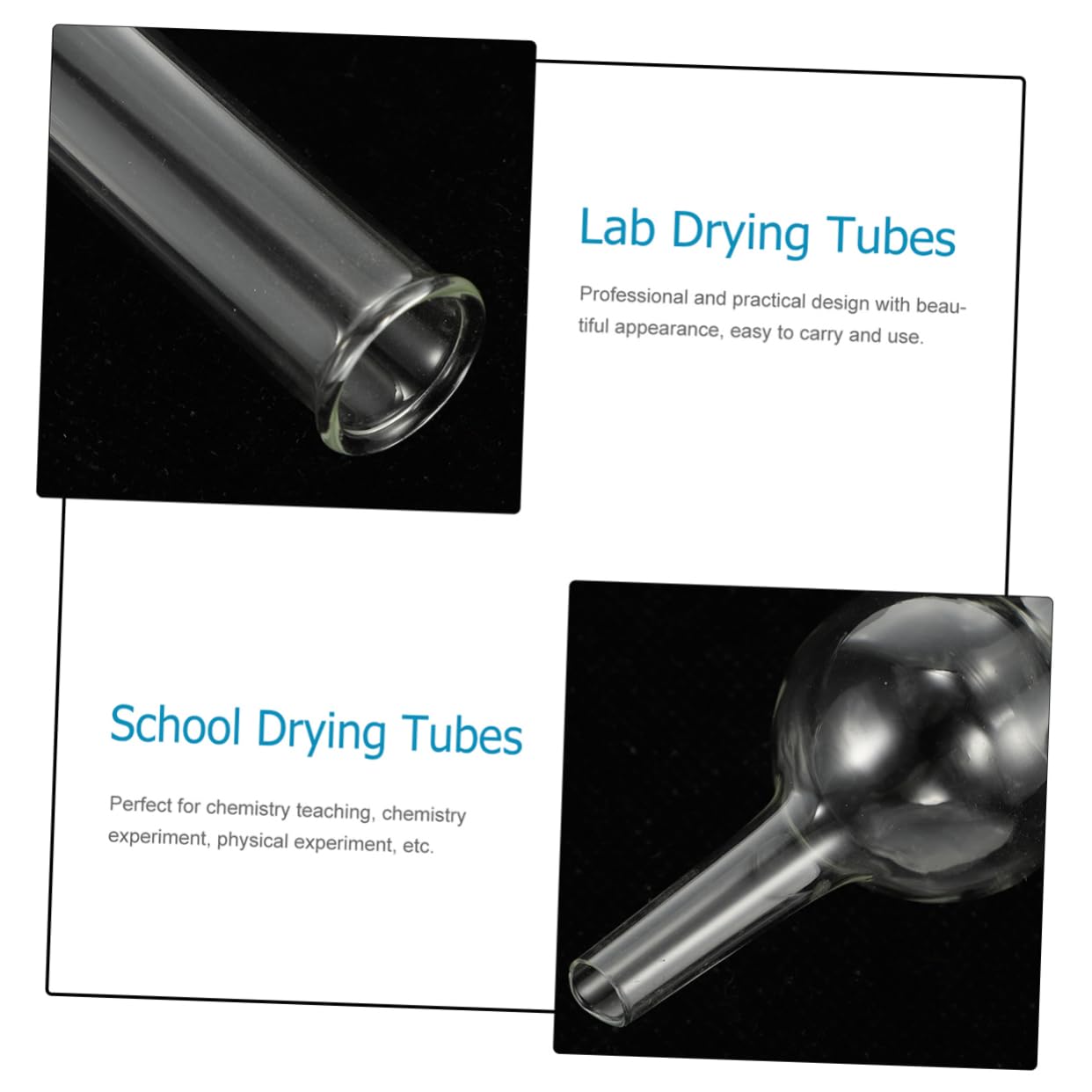 5 Stück Trockenröhrchen aus Glas für Schul und Laborexperimente mit Transparentem Design und Sorgfältiger Verarbeitung