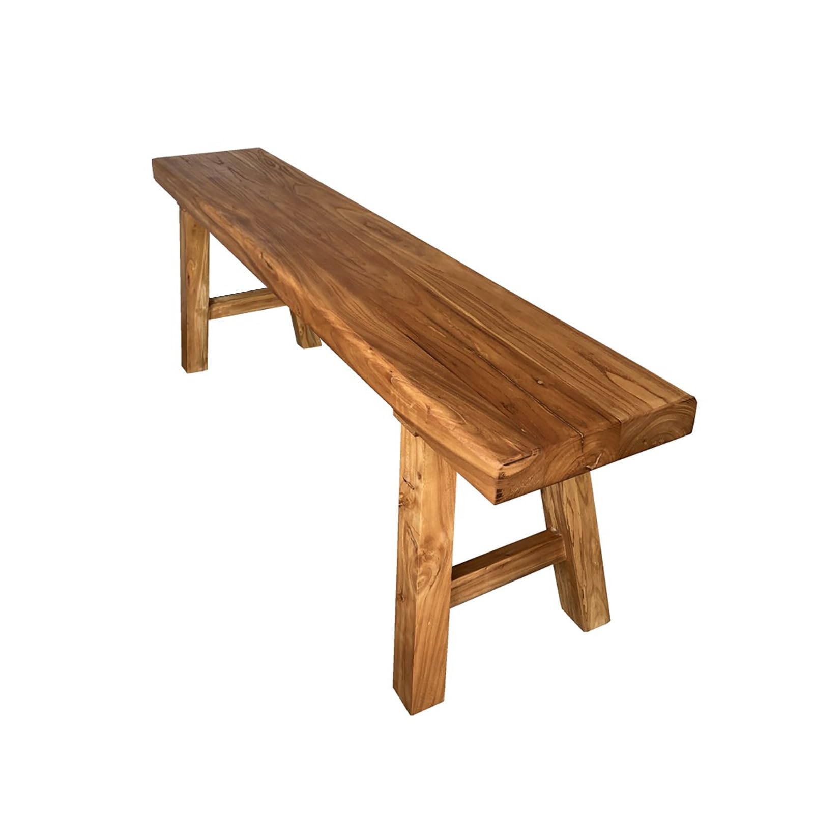 Panchina da pranzo rustica in legno per cucina interna, 50 x 26 x 45 cm, elegante seduta per sala da pranzo, ingresso e decorazione per la casa, perfetto accento rustico.