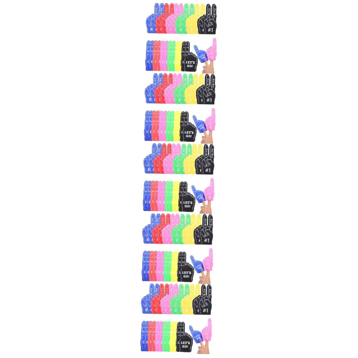 Healeved 120pezzi Schiumose Colorate Per Eventi Sportivi Gadget Divertenti Per Festa Per e Celebrazioni Rosse Gialle
