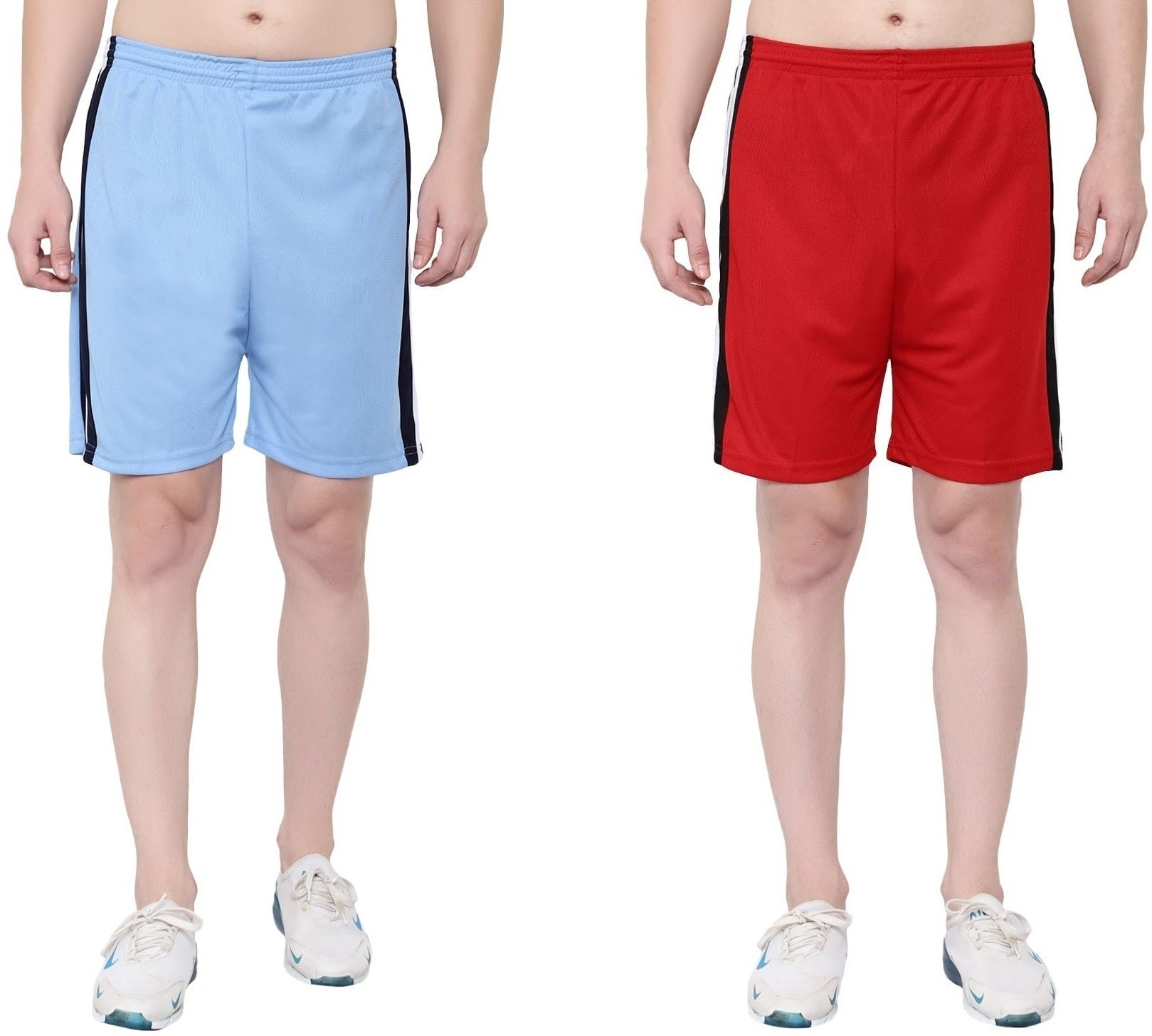 Solid Men Multicolor Regular Shorts S-JAL_725-Sky-Red-image-49