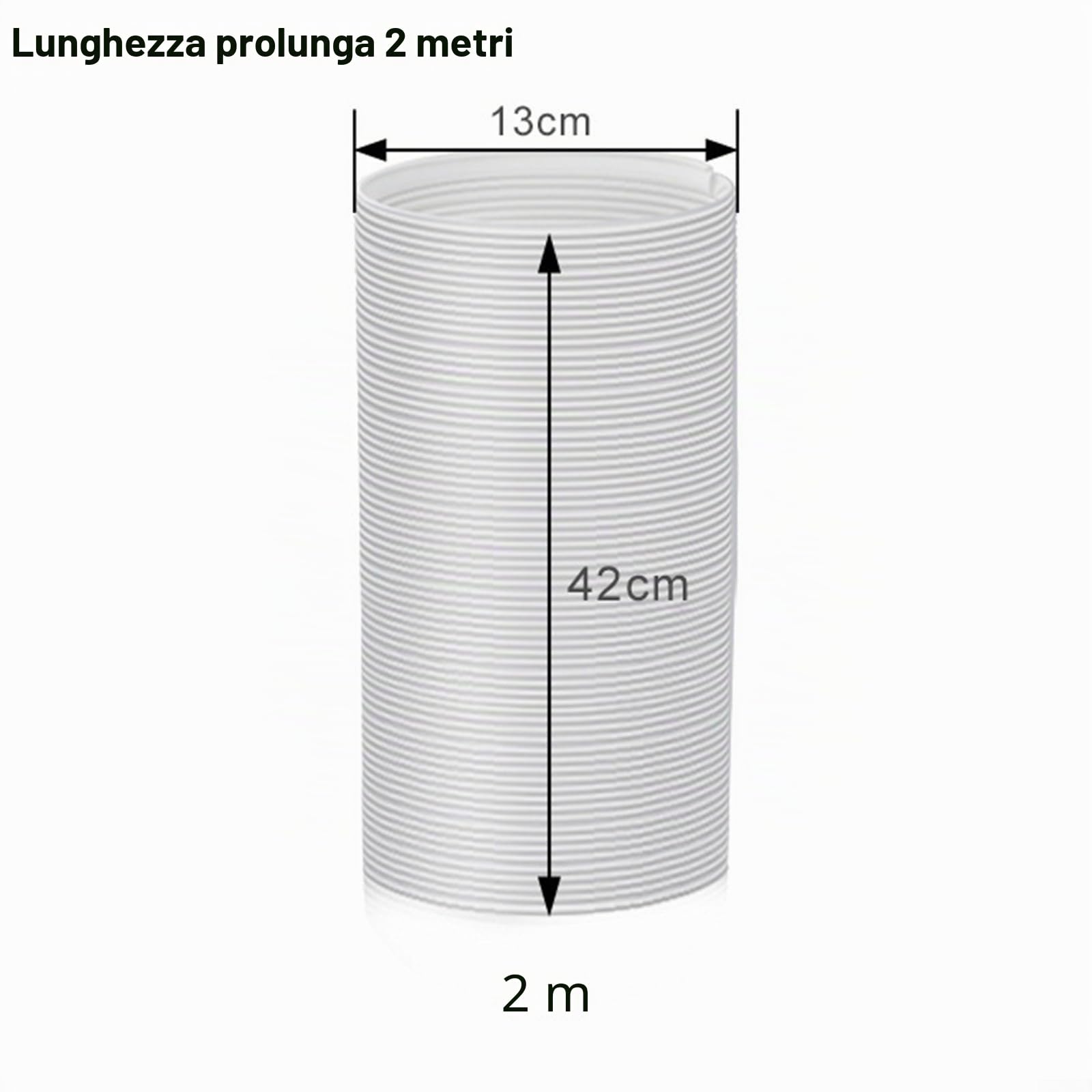 Tubo di scarico universale per condizionatore d'aria, diametro 15 cm e 13 cm, tubo d'aria universale portatile flessibile per condizionatori, deumidificatori, asciugatrici