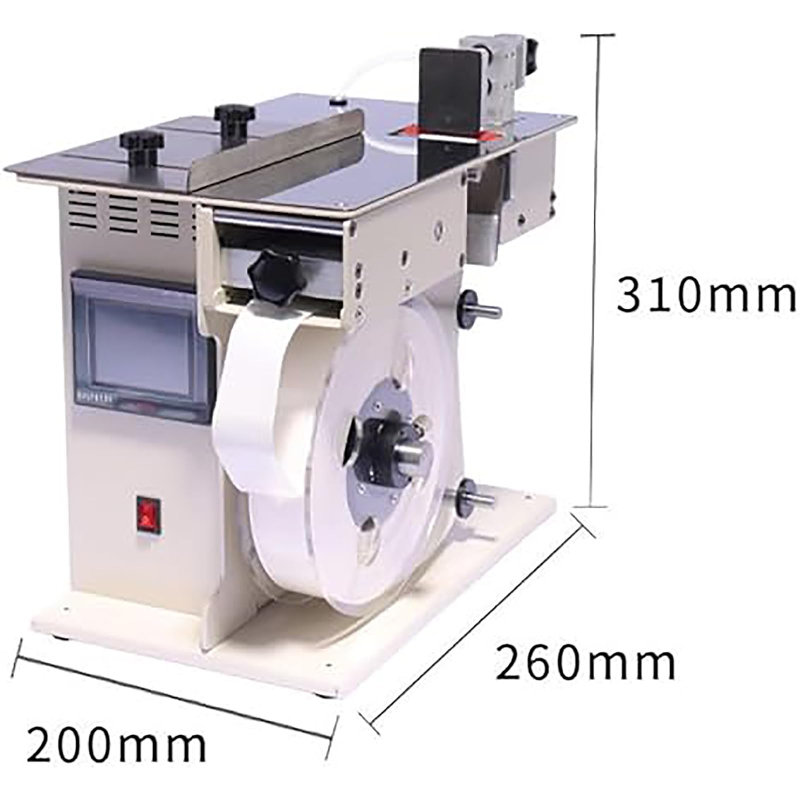 Etichettatrice Automatica ad Angolo retto 2 in 1 + Etichettatrice pelabile, Etichettatrice ad Angolo - Regolazione velocità/Lunghezza, Touch Screen + Corpo in Metallo
