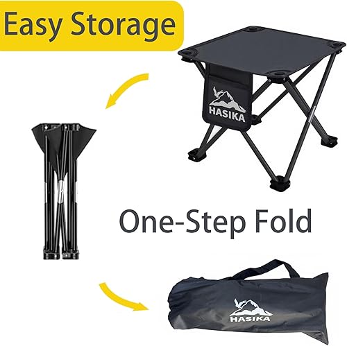 Miniatura 3 de HASIKA Taburete plegable reposapiés, paquete de 2 taburetes plegables portátiles otomanos para exteriores, 400 libras, soporte fuerte, taburete de