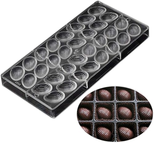 Molde de Policarbonato para Chocolate Molde de Caramelo DIY Plástico Duro Transparente Utensilios de Repostería Herramientas de Pastelería