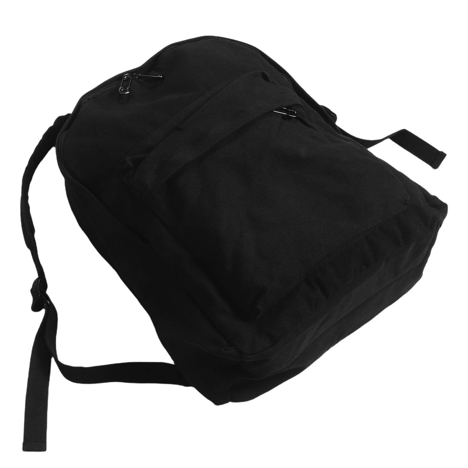 Zaino Vintage in Tela Nero Grande Capacità con Scomparto Laptop | Festa Scuola Decor, Multi Tasche per Università e Montagna, Stile Casual per Professionisti
