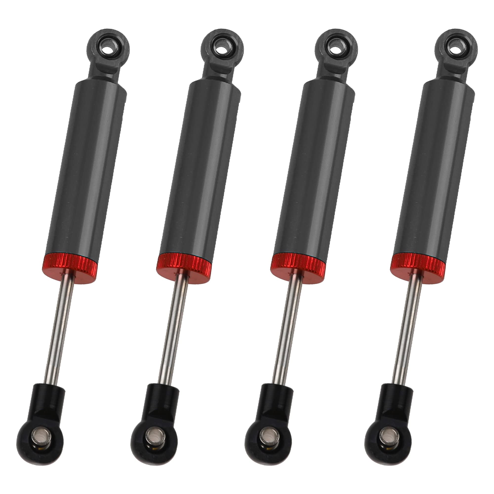 4Pcs RC Car Shocks Shock Absorber Internal Spring Shocks Damper Upgrade Parts Compatible with Axial SCX10 Traxxas TRX4 Redcat Tamiya 1/10 RC Crawler (Hole Distance:100mm, Black)