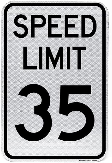 SPEED LIMIT 30 MPH Sign 24X30 3M Engineer Grade Prismatic Reflective. By Highway Traffic Supply