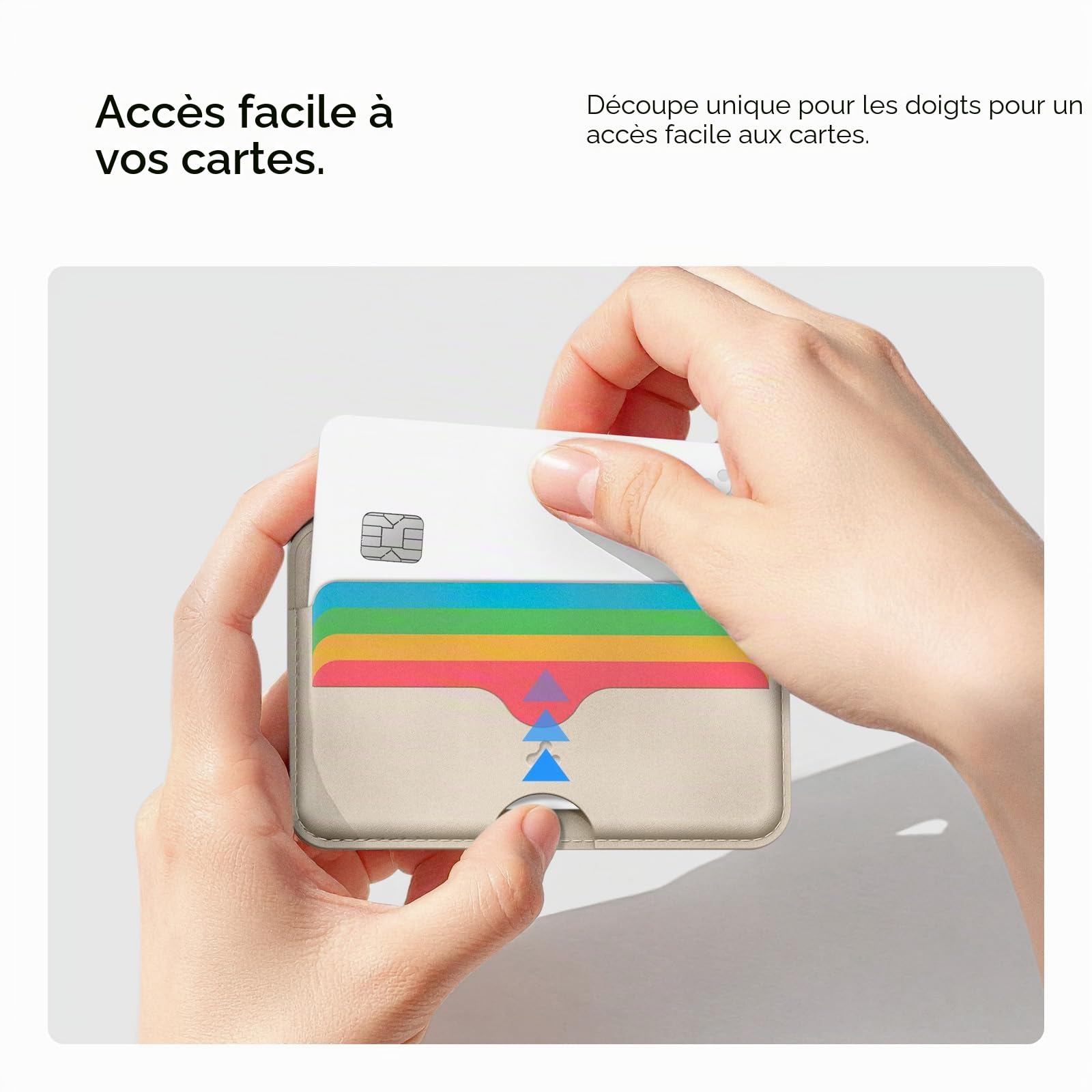 Caseology by Spigen Folder Pop Magsafe Porte-Cartes magnétique Silicone antidérapant Compatible iPhone 17/16/15/14/13/12 Series Arc-en-Ciel