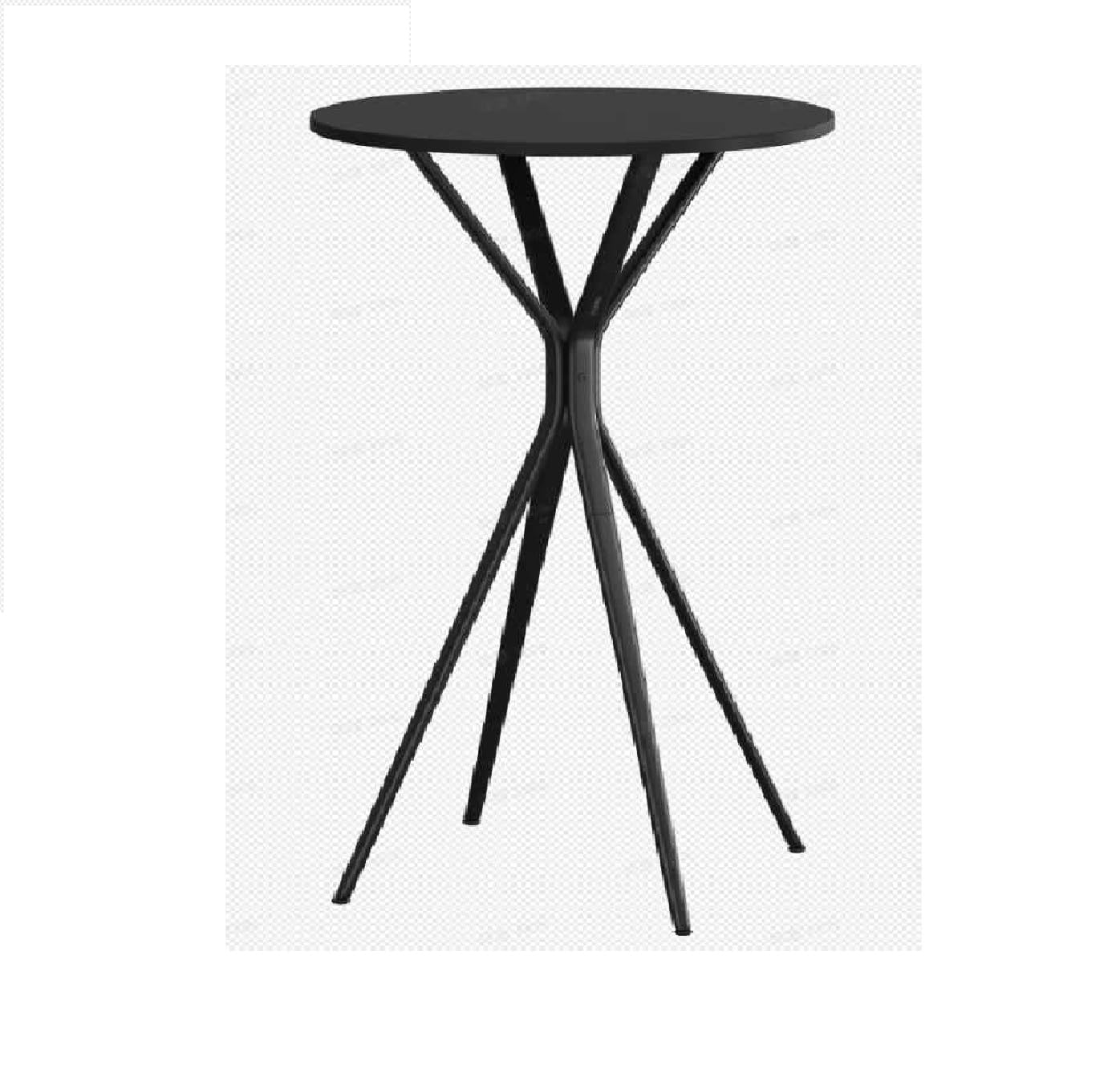 VASAGLE Bar Table, Round Cocktail Table, High Pub Table, 60 x 60 x 105 cm, Metal Frame, Kitchen, Home Bar, Living Room, Modern Style, Ink Black and Matte Black LBT024B01-image-28