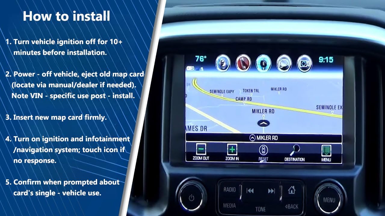 Navigation SD Card 85713512 Fits for GM, Chevry, Cadilla, Buic - Version Info 3 Map Update, 2024 USA/Canada Maps