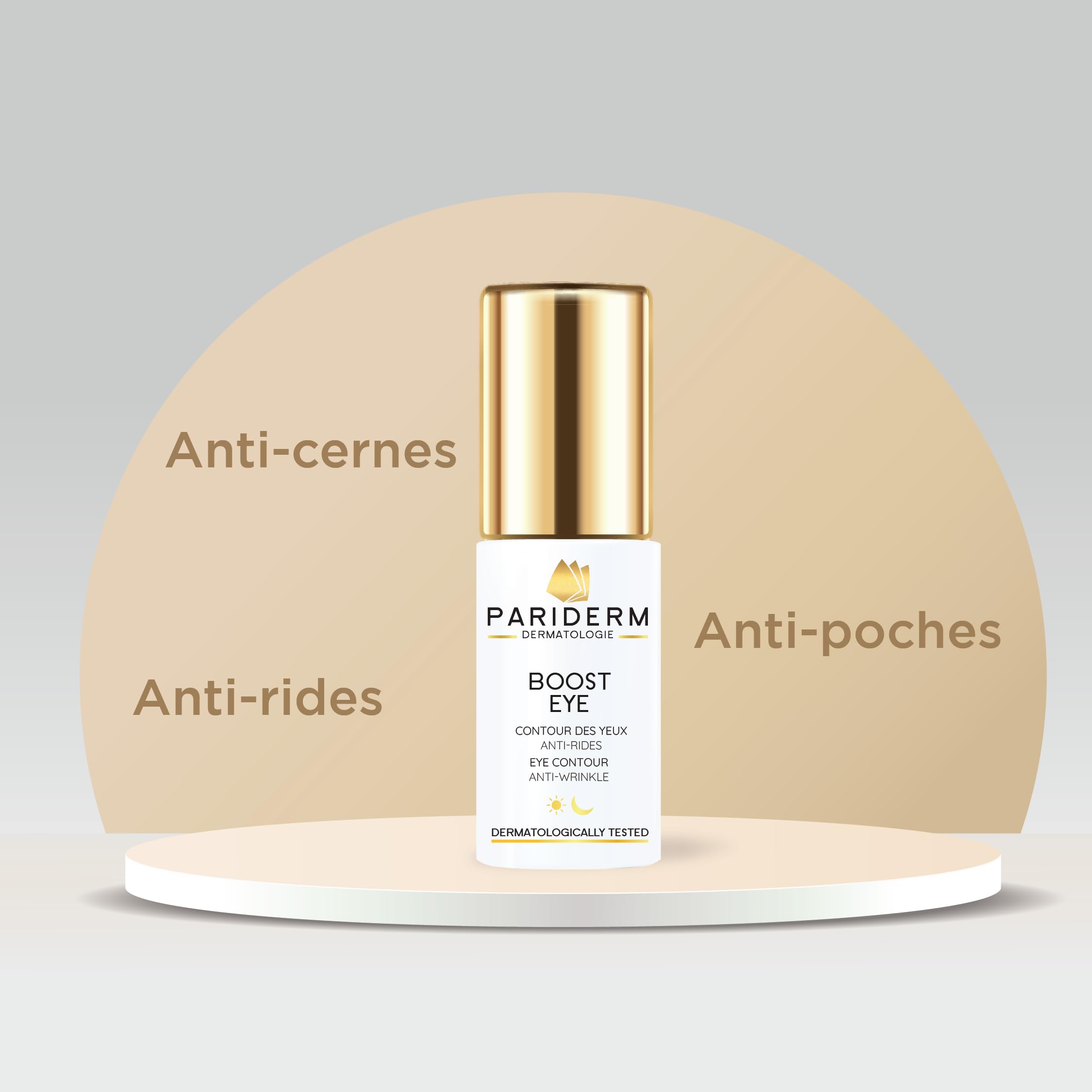 BOOST EYE – Crème contour des yeux anti-rides – Soin Visage Anti-Rides – Pour tous Types de Peaux - 15 ml