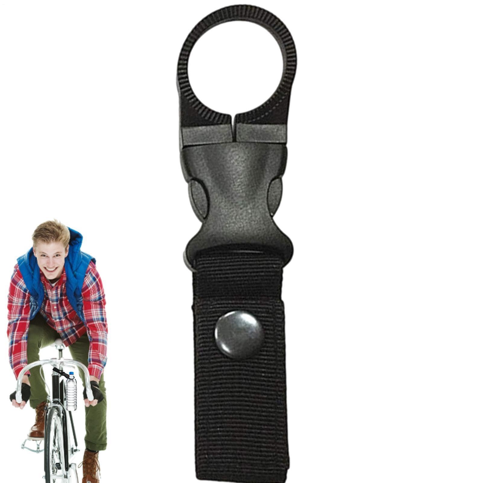 Generico Gancio Bottiglia - Fibbia Appesa | Supporto Portatile Borraccia | Anello Porta Bevande per Zaino, Cintura, Sacca da Golf, Moto, Silicone Resistente, Trekking E Campeggio, Moschettone Incluso