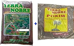 Kit Terra Adubada 5kg + Poxim 1Kg Terra Nobre - Plantas - Horta - Substrato