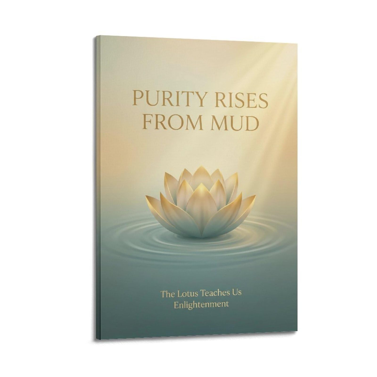OKNGB Buddhist Enenment Poster Sacred Blossom Purity Wisdom Decorative Painting Canvas Art Picture 20x30inch(50x75cm)